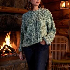 Unisex Green Comfort Knits Green Sweater  
